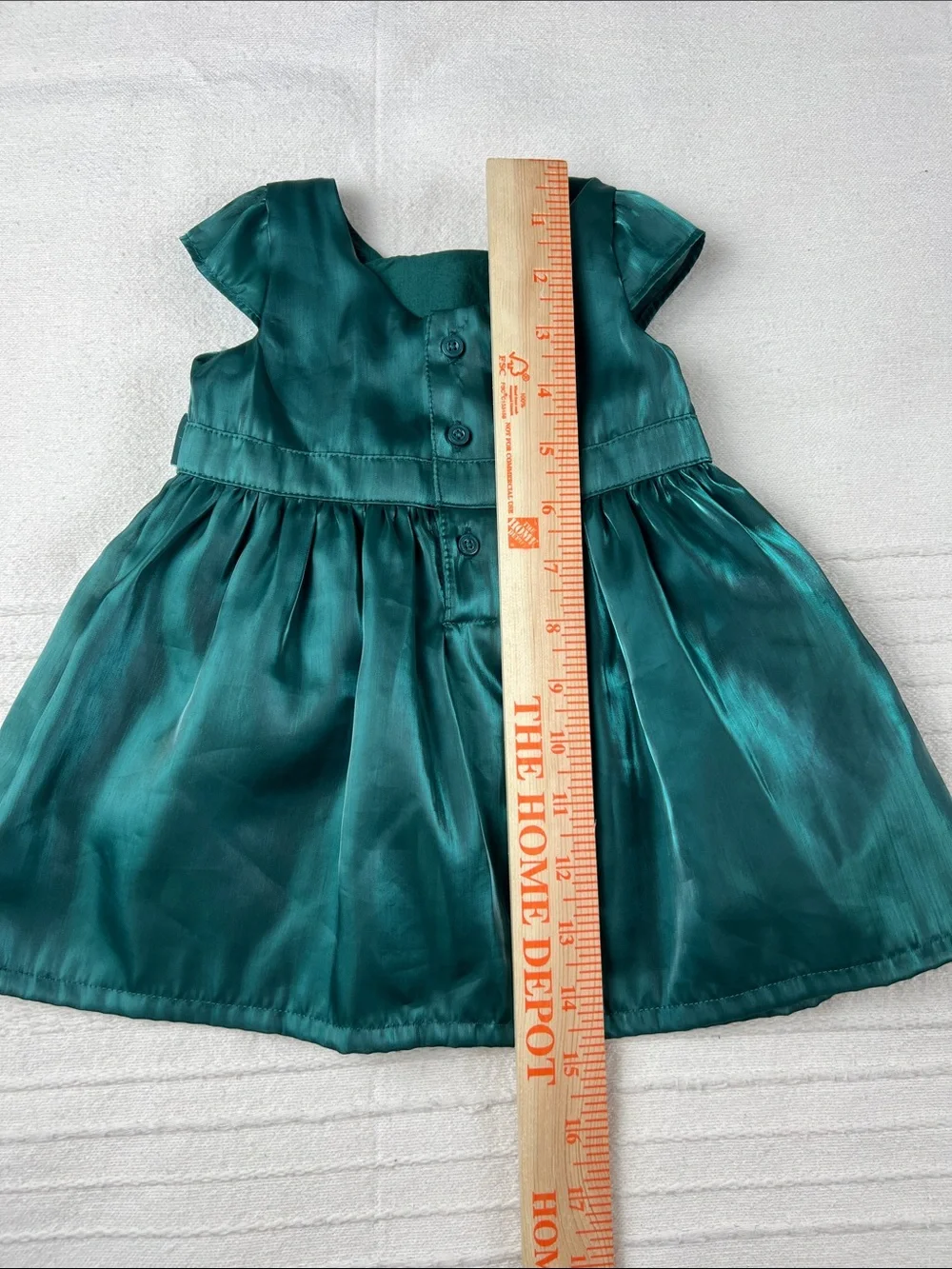 Carter's Teal Satin Bow-Detail Party Dress, 3 months